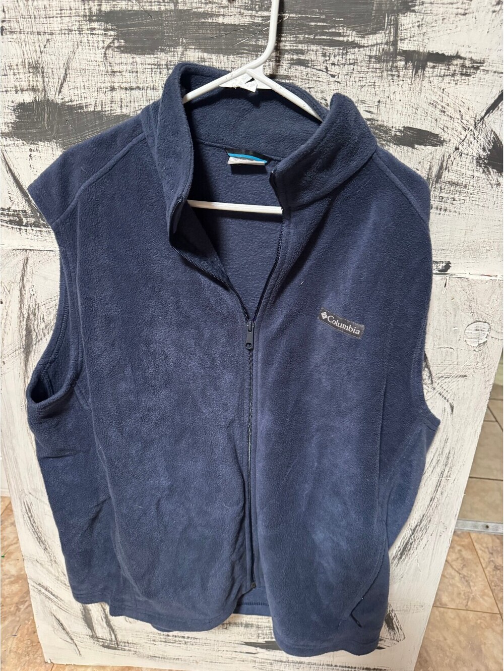 columbia mens vest xl navy blue